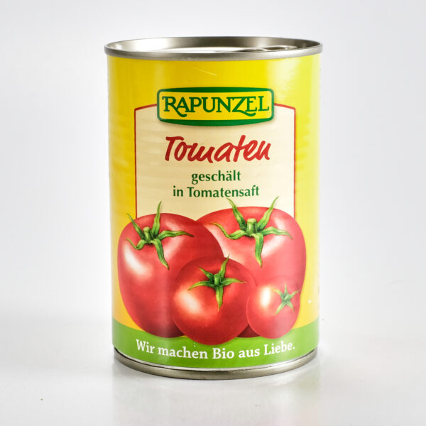 Kooritud tomatid omas mahlas 400g Rapunzel